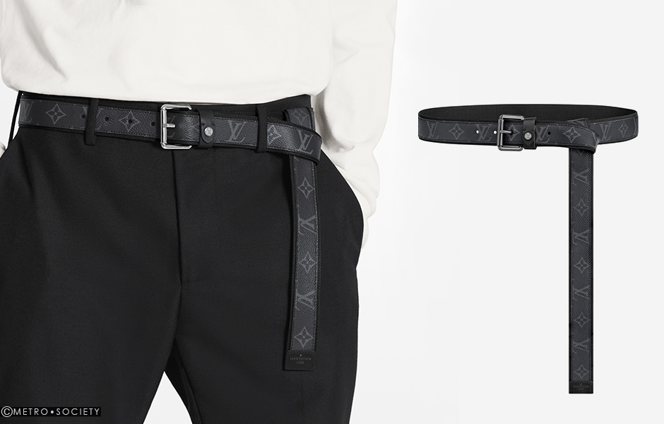 black louis vuitton belt outfit men