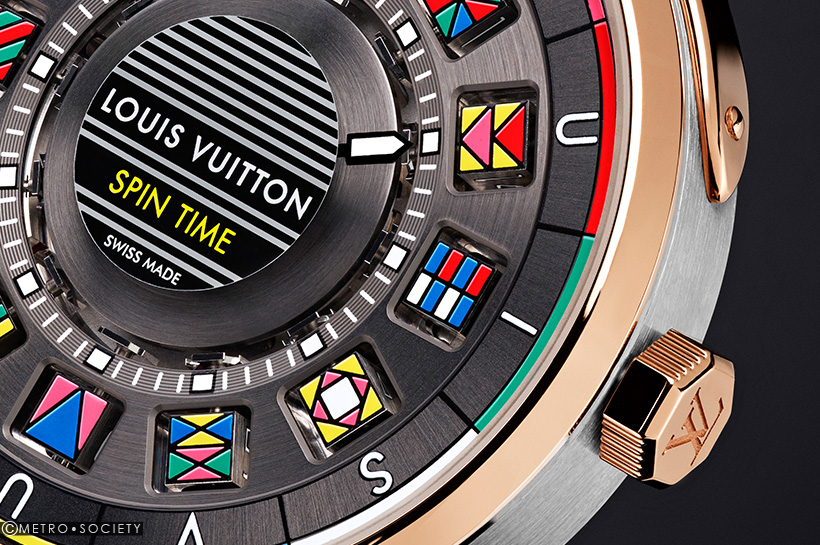 Watch Louis Vuitton Escale Spin Time  Escale Q5EG00 Titanium - Pink Gold -  Strap Alligator