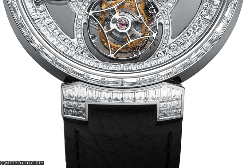 Louis Vuitton Tambour Moon Tourbillon Volant Poinçon de Genève pavée