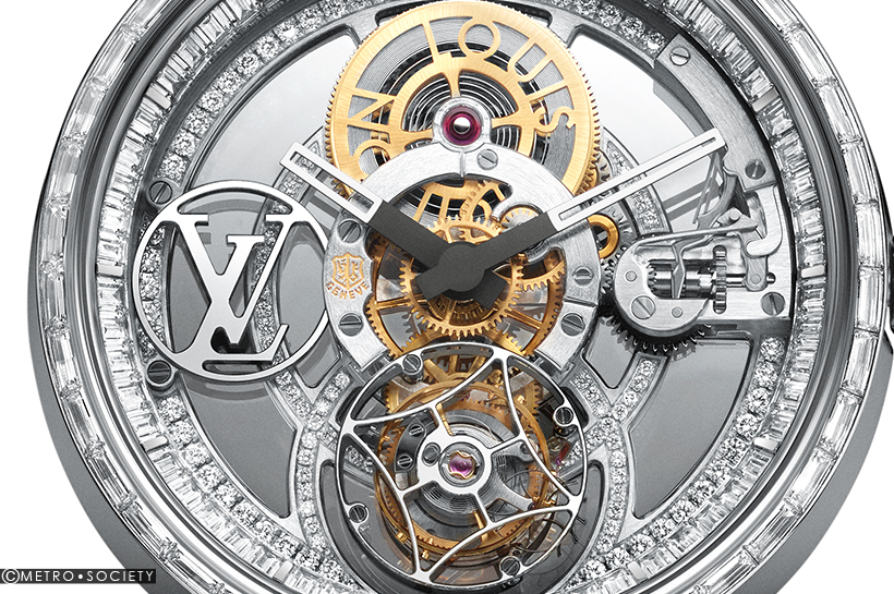 Tambour Moon Tourbillon Volant Poinçon de Genève Pavée